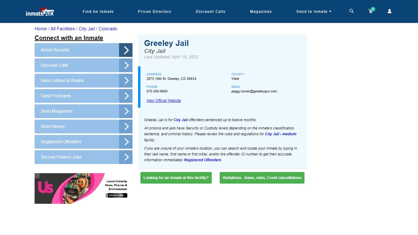 Greeley Jail | Inmate Locator